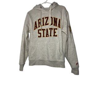 Vintage Arizona State University League Hoodie Small Gray & Maroon sz Small